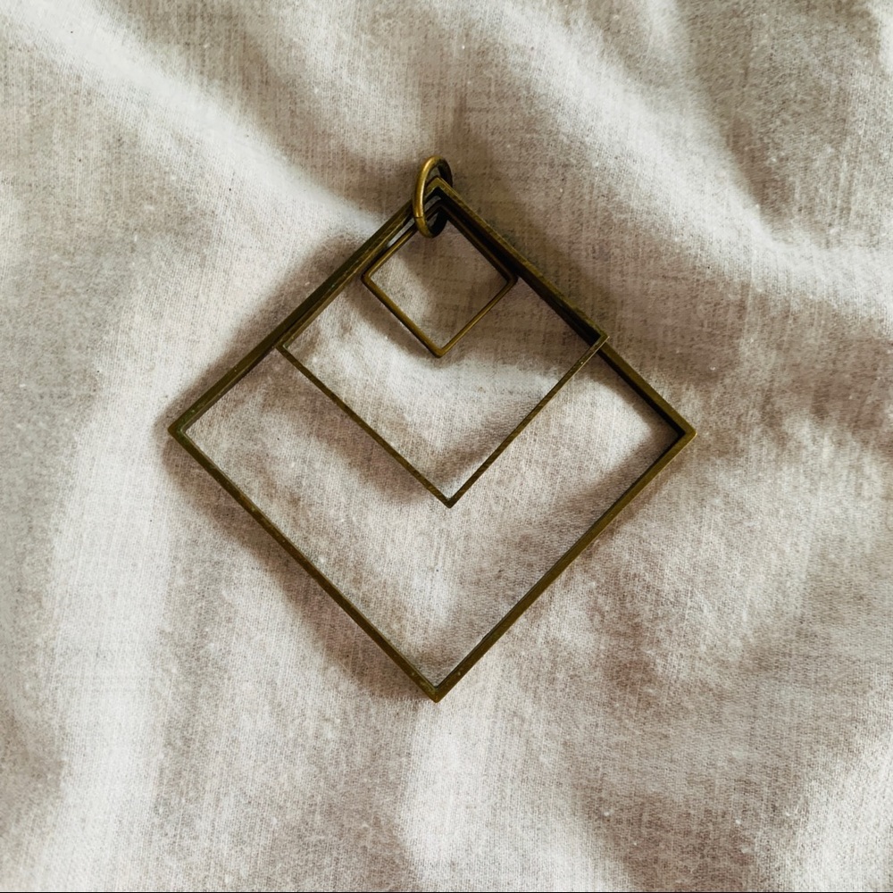 Concentric Squares Necklace charm